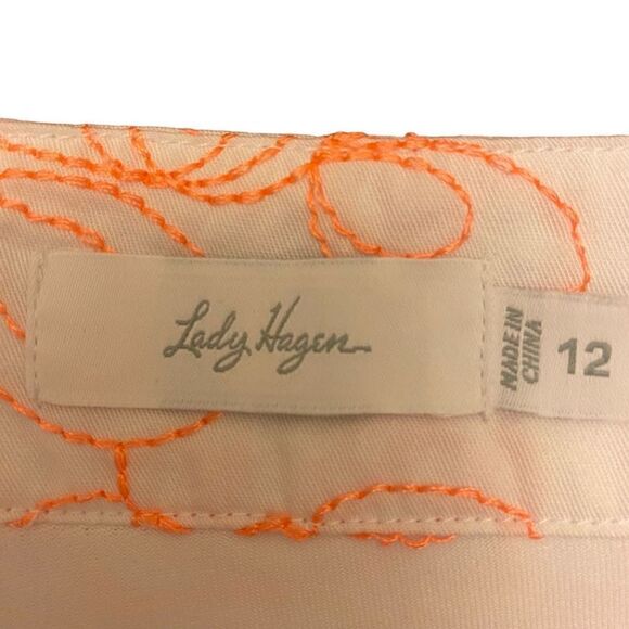 Lady‎ Hagen Golf Tennis Pickleball White Embroidered Skort - Picture 9 of 11